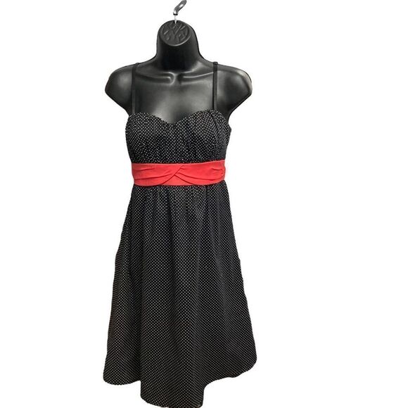 MAURICES Party, Prom dress, Size 3/4, Black, White, & Red, spaghetti straps - Picture 1 of 7